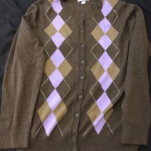Croft and Barrow Argyle Cardigan